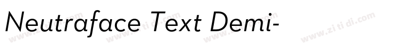 Neutraface Text Demi字体转换